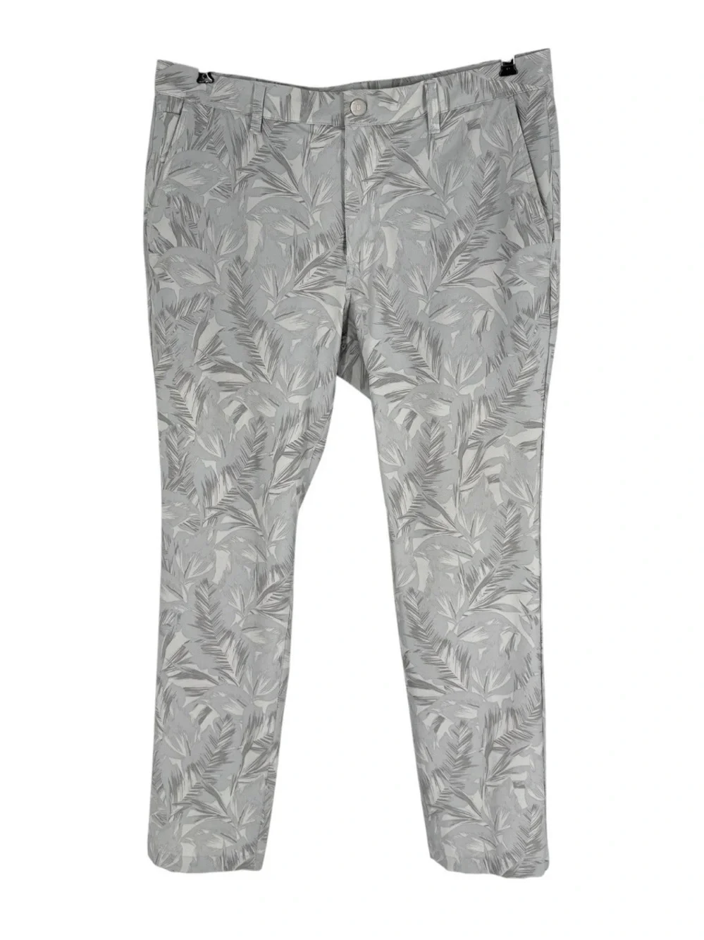Bonobos Golf Pants Mens Size 36x32 Gray Tropical Print Stretch Slim Fit